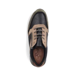 Online Men'S Low Sneaker Black-Beige-Green Men'S Sneakers