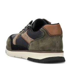 Online Men'S Low Sneaker Black-Beige-Green Men'S Sneakers