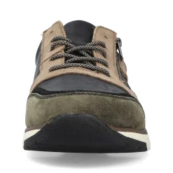 Online Men'S Low Sneaker Black-Beige-Green Men'S Sneakers
