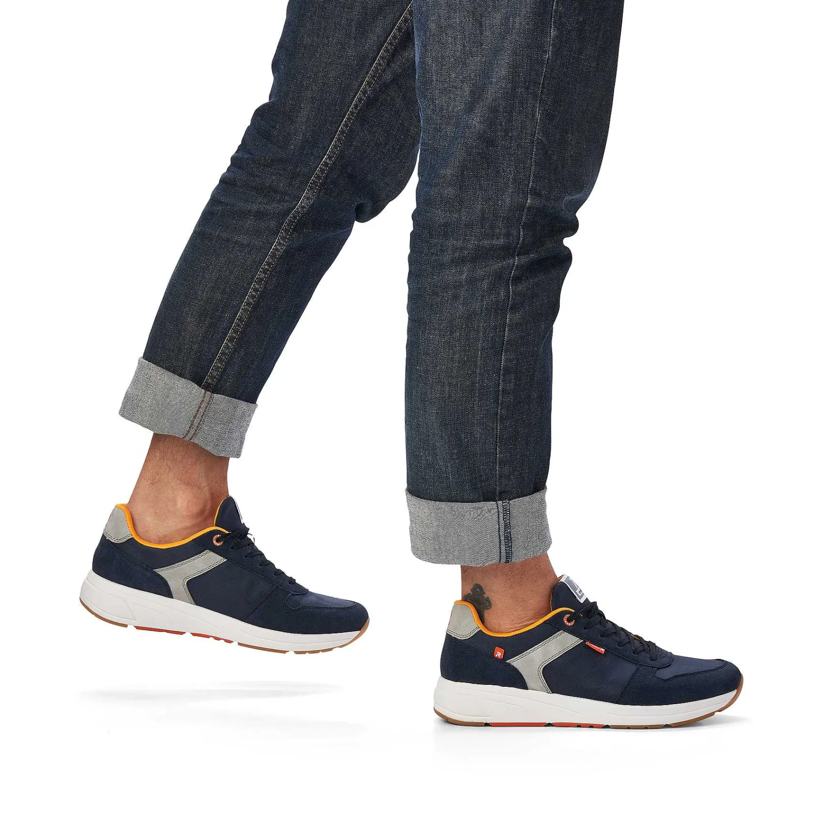 Outlet Men'S Low Sneaker Navy-Blue Steel-Grey Men'S Sneakers