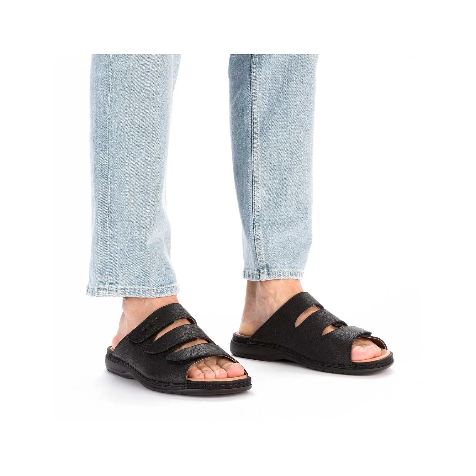 Sale Men'S Mules Black Gray Men'S Mules & Slippers