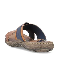 Men'S Mules Chestnut Brown-Royal Blue Men'S Mules & Slippers