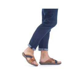 Men'S Mules Chestnut Brown-Royal Blue Men'S Mules & Slippers