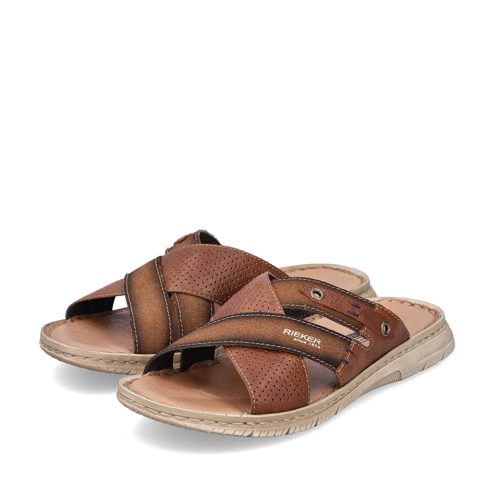 Online Men'S Mules Chestnut Brown Men'S Summer Shoes