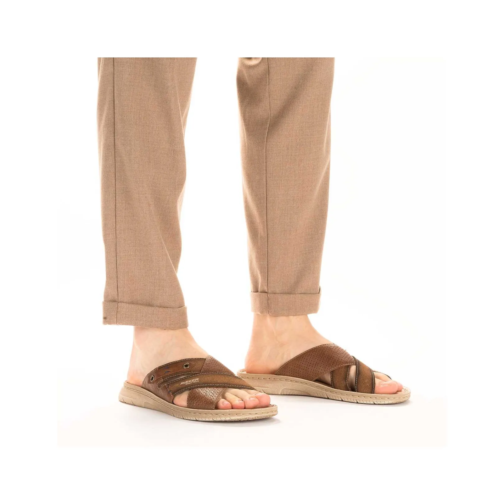 Online Men'S Mules Chestnut Brown Men'S Summer Shoes