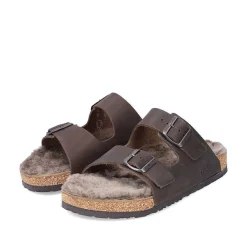 Online Men'S Mules Chestnut Brown Men'S Mules & Slippers