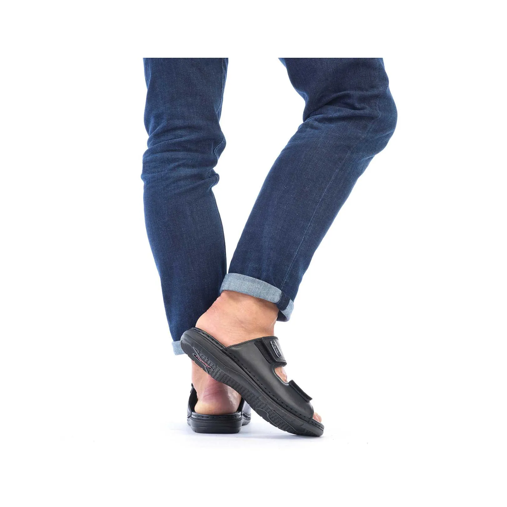 Clearance Men'S Mules Glossy Black Men'S Mules & Slippers