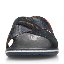 Men'S Mules Ocean Blue-Nut Brown Men'S Summer Shoes