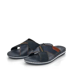 Men'S Mules Ocean Blue-Nut Brown Men'S Summer Shoes