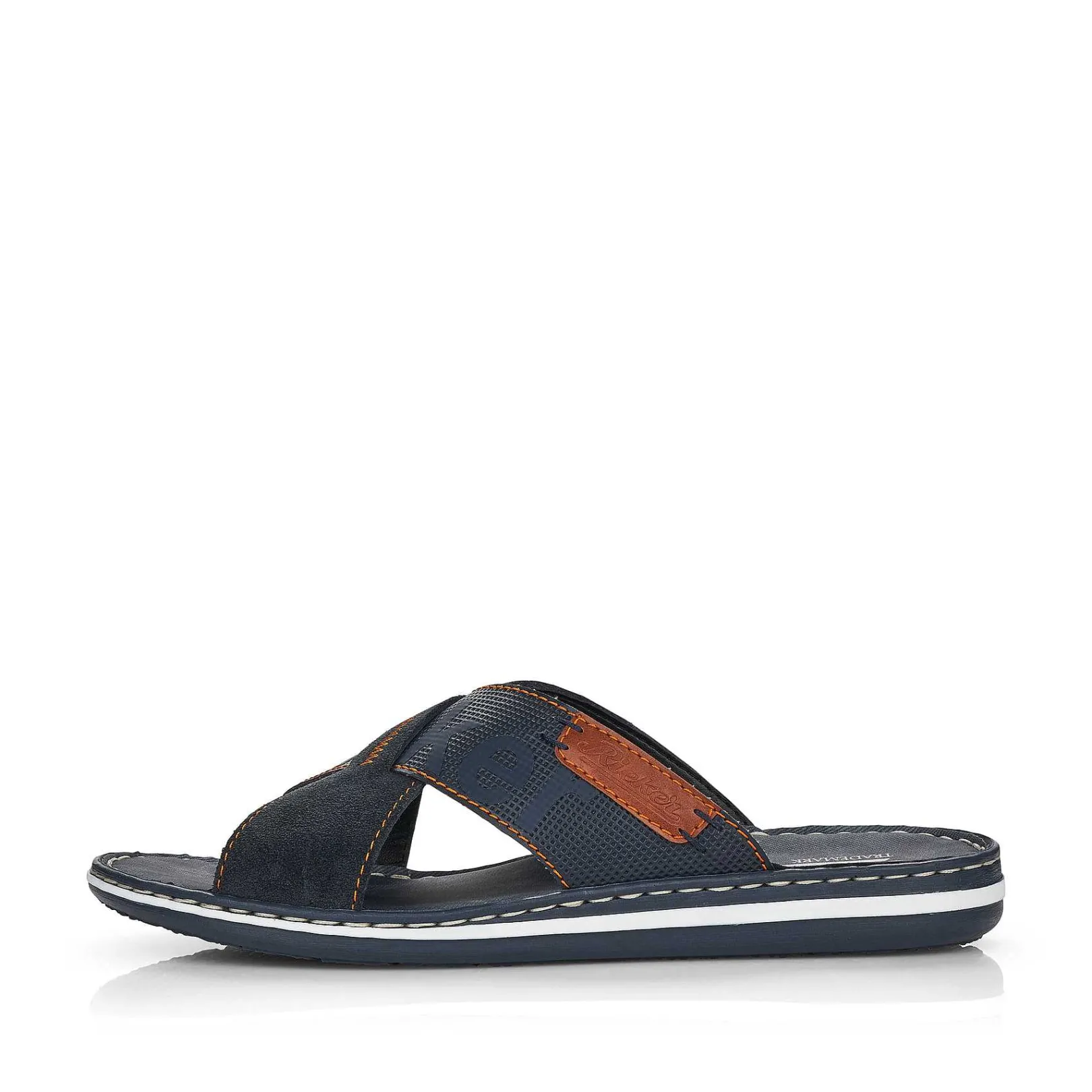Men'S Mules Ocean Blue-Nut Brown Men'S Summer Shoes