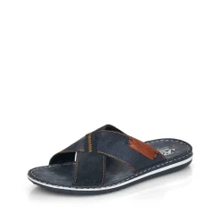 Men'S Mules Ocean Blue-Nut Brown Men'S Summer Shoes