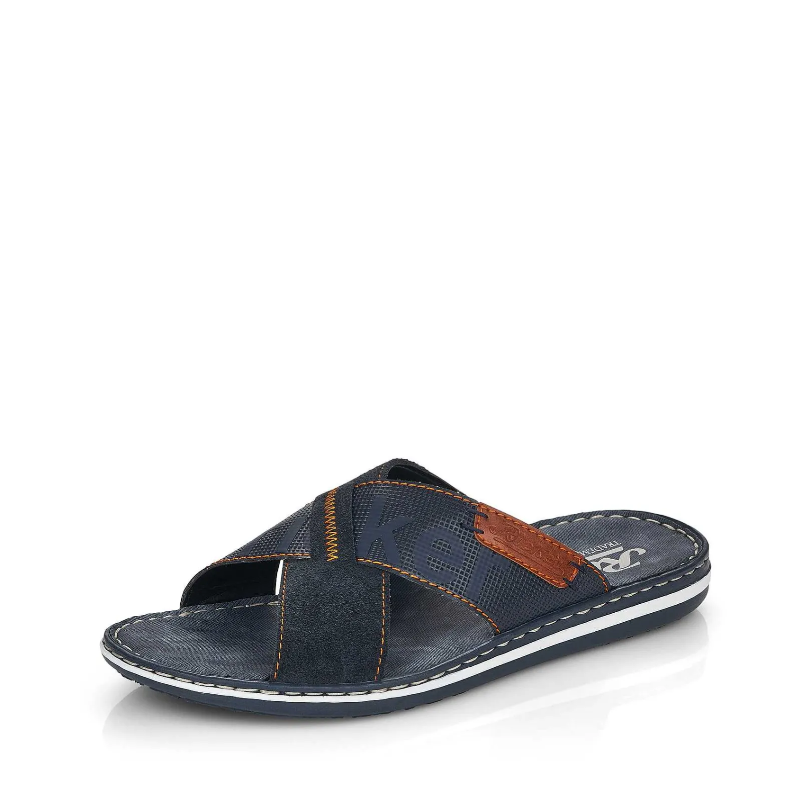 Men'S Mules Ocean Blue-Nut Brown Men'S Summer Shoes