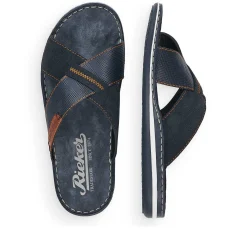 Men'S Mules Ocean Blue-Nut Brown Men'S Summer Shoes