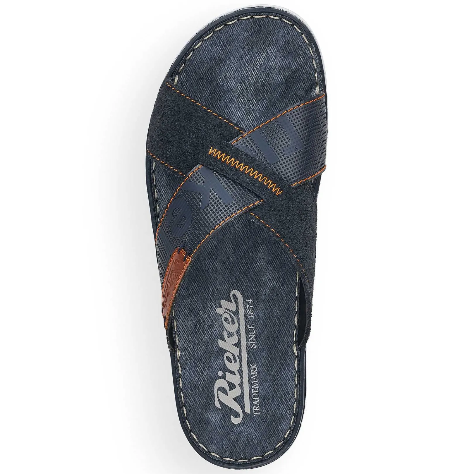 Men'S Mules Ocean Blue-Nut Brown Men'S Summer Shoes