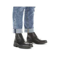 Discount Men'S Short Boots Glossy Black Men'S Boots