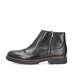 Discount Men'S Short Boots Glossy Black Men'S Boots