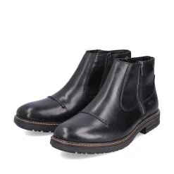 Discount Men'S Short Boots Glossy Black Men'S Boots