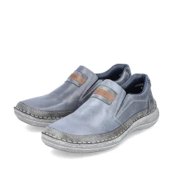 New Men'S Slippers Blue Metallic Men'S Low Shoes & Slippers