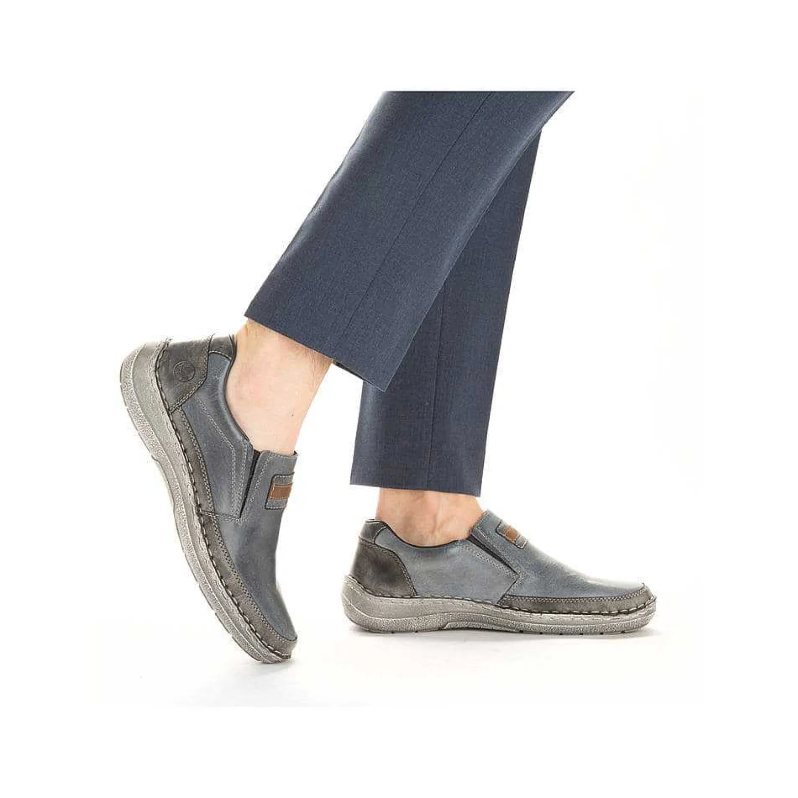 New Men'S Slippers Blue Metallic Men'S Low Shoes & Slippers