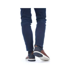 Sale Men'S Slippers Caramel Brown-Pacific Blue Men'S Low Shoes & Slippers