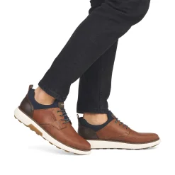Sale Men'S Slippers Nut Brown-Navy Blue Men'S Low Shoes & Slippers