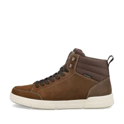 Sale Men'S Sneaker High Wood Brown Men'S Sneakers
