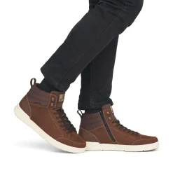 Sale Men'S Sneaker High Wood Brown Men'S Sneakers