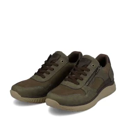 Online Men'S Sneaker Low Army Green-Olive Brown Men'S Sneakers