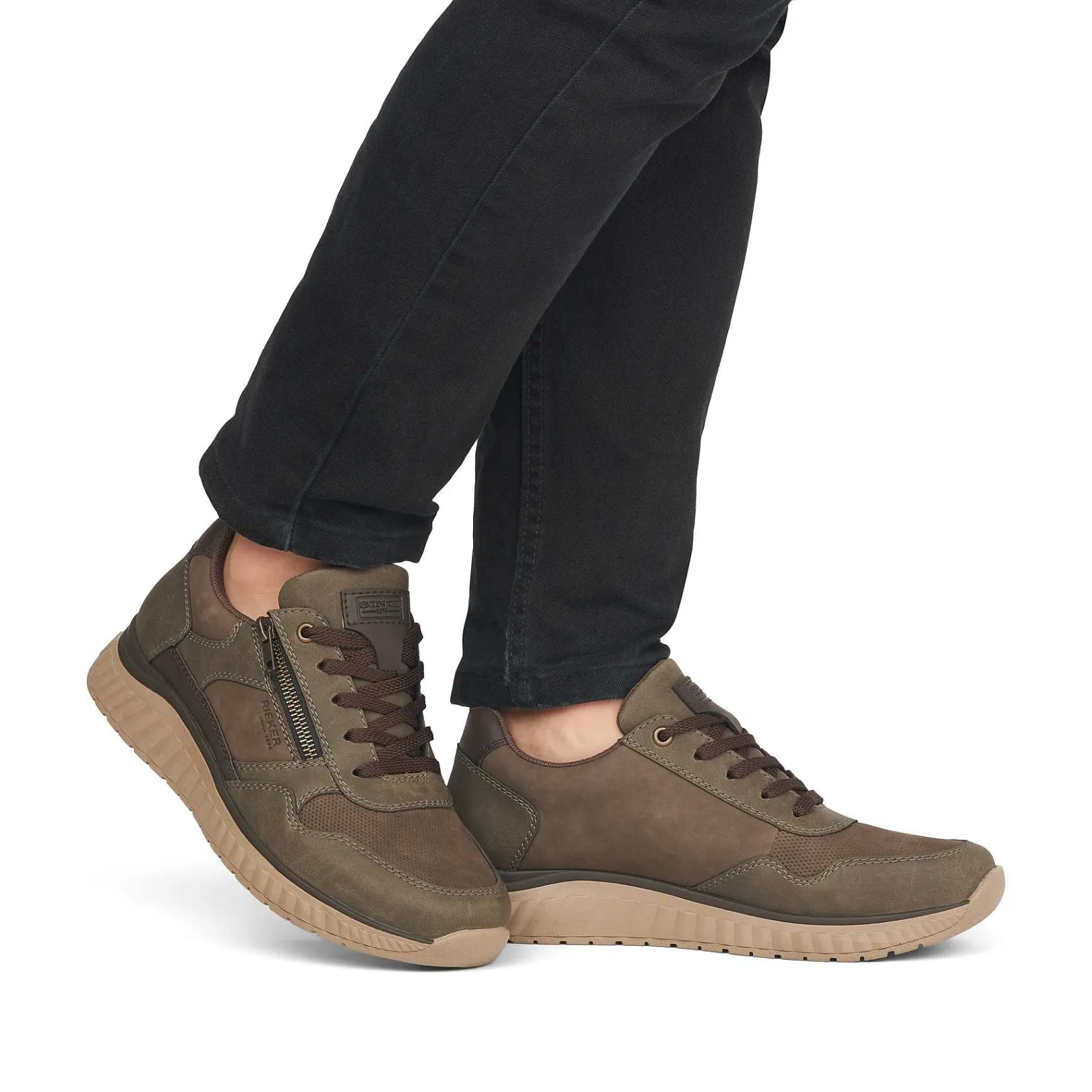 Online Men'S Sneaker Low Army Green-Olive Brown Men'S Sneakers