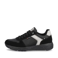 Clearance Men'S Sneaker Low Carbon-Black Silver-Grey Men'S Sneakers