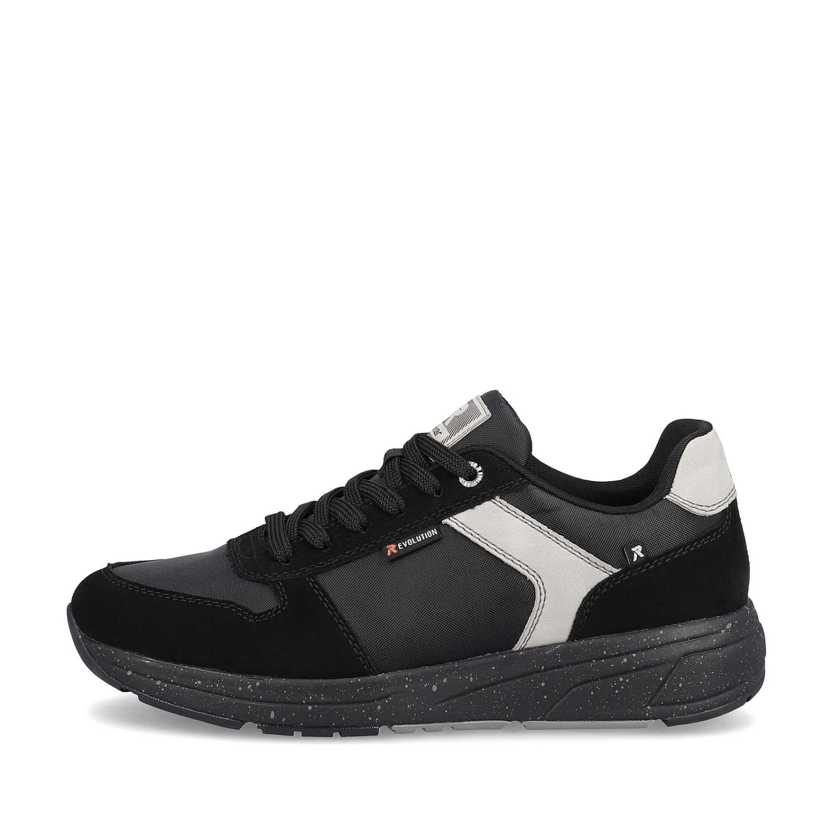 Clearance Men'S Sneaker Low Carbon-Black Silver-Grey Men'S Sneakers