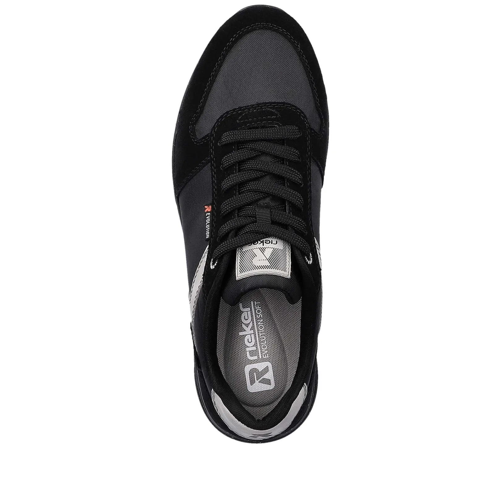 Clearance Men'S Sneaker Low Carbon-Black Silver-Grey Men'S Sneakers