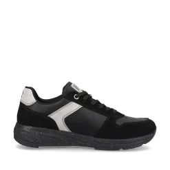 Clearance Men'S Sneaker Low Carbon-Black Silver-Grey Men'S Sneakers
