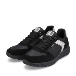 Clearance Men'S Sneaker Low Carbon-Black Silver-Grey Men'S Sneakers