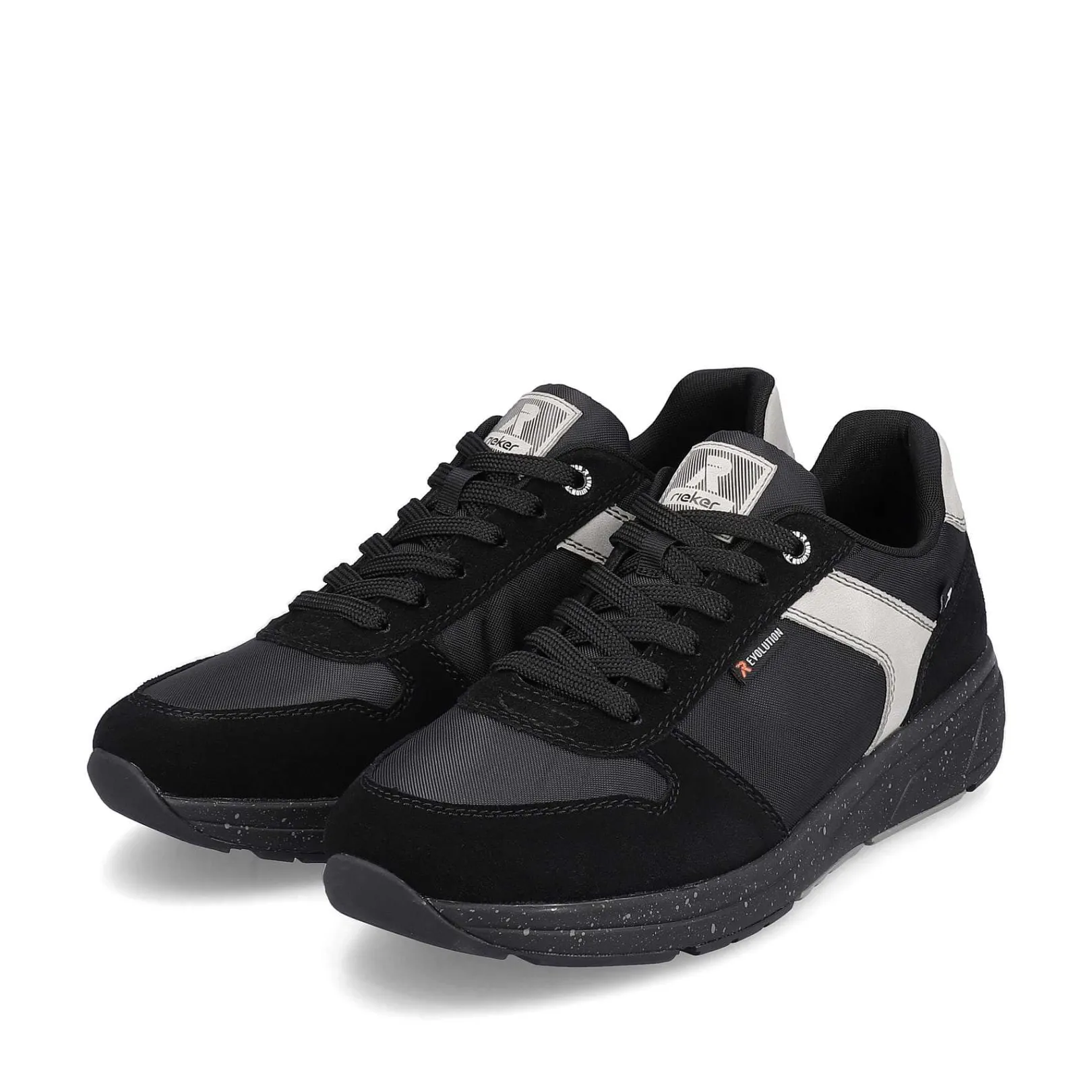 Clearance Men'S Sneaker Low Carbon-Black Silver-Grey Men'S Sneakers