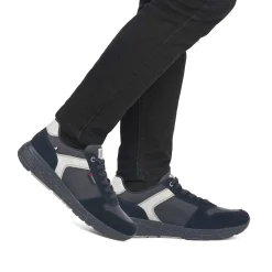 Clearance Men'S Sneaker Low Carbon-Black Silver-Grey Men'S Sneakers