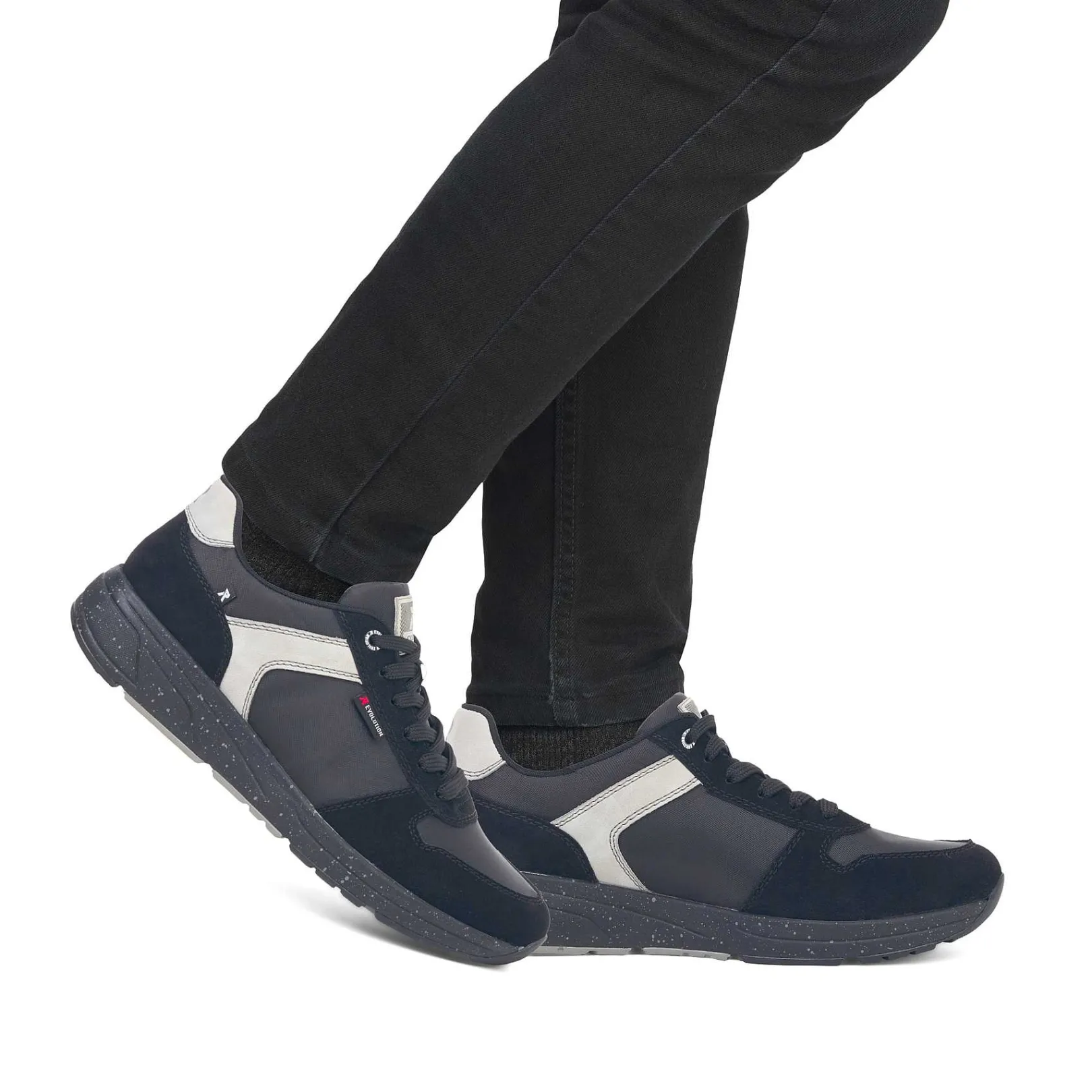 Clearance Men'S Sneaker Low Carbon-Black Silver-Grey Men'S Sneakers