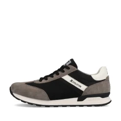 Hot Men'S Sneaker Low Deep-Black Stone-Grey Men'S Sneakers