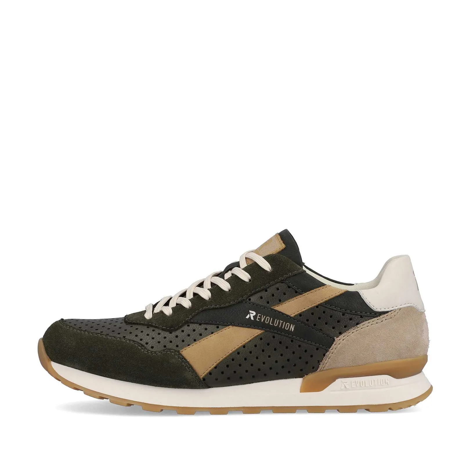 Online Men'S Sneaker Low Forest-Green Clay-Beige Men'S Sneakers