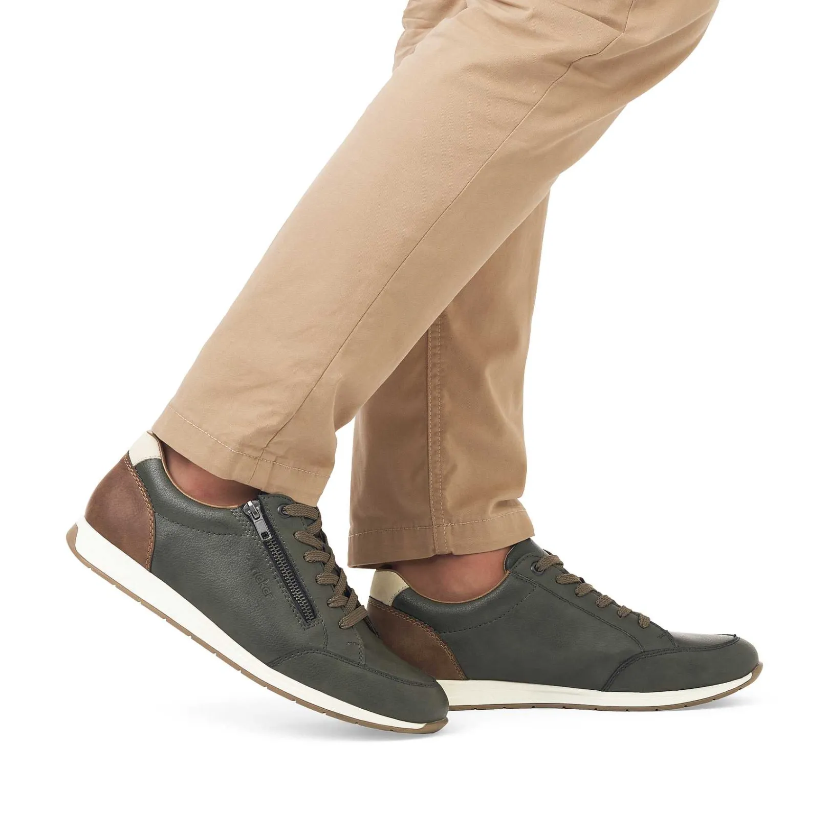 Outlet Men'S Sneaker Low Green Grey Men'S Sneakers