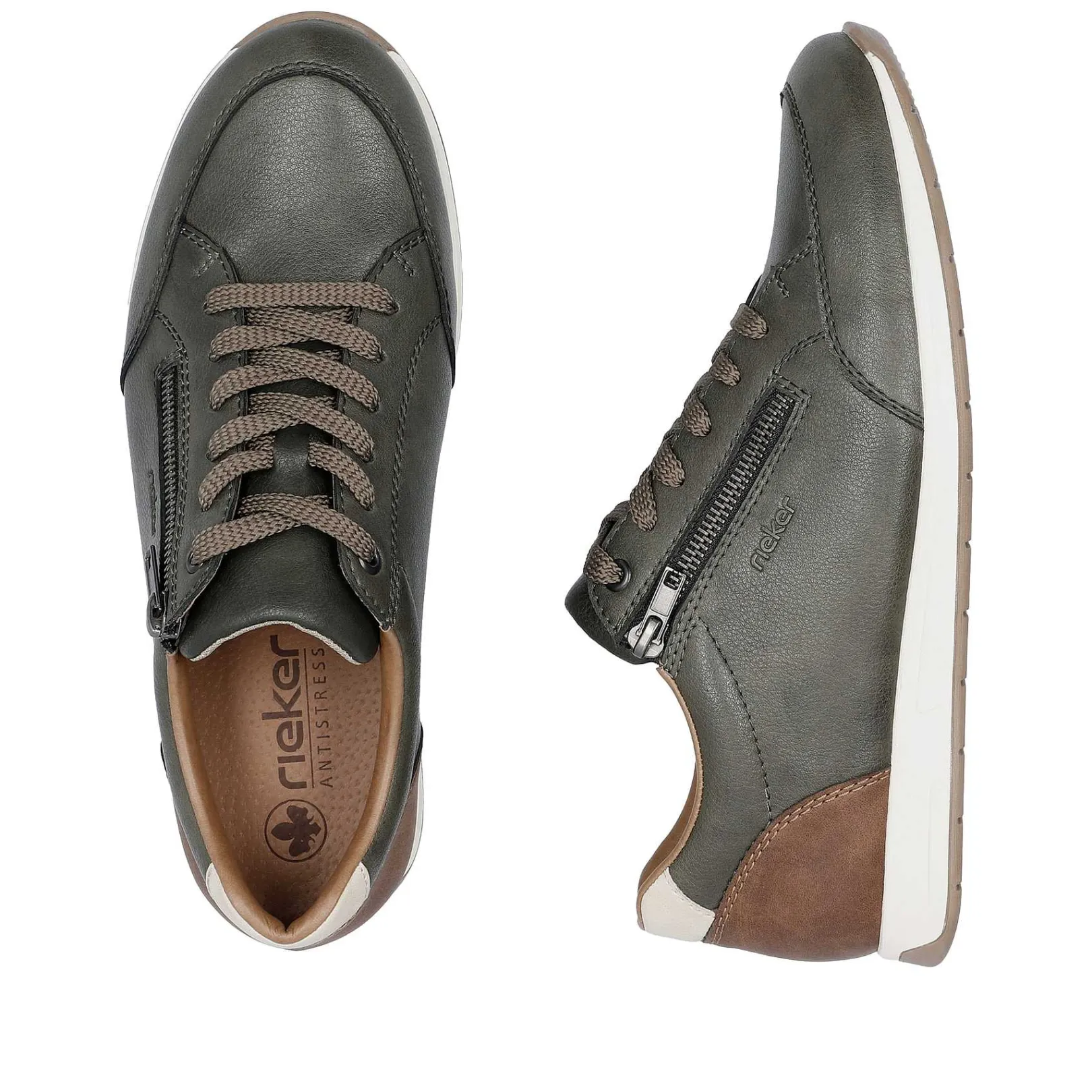 Outlet Men'S Sneaker Low Green Grey Men'S Sneakers