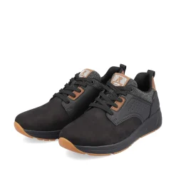 Men'S Sneaker Low Night-Black Wood-Brown Men'S Sneakers