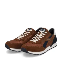 Best Men'S Sneaker Low Nut-Brown Ocean-Blue Men'S Sneakers