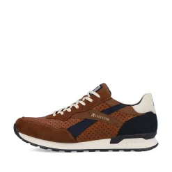 Best Men'S Sneaker Low Nut-Brown Ocean-Blue Men'S Sneakers