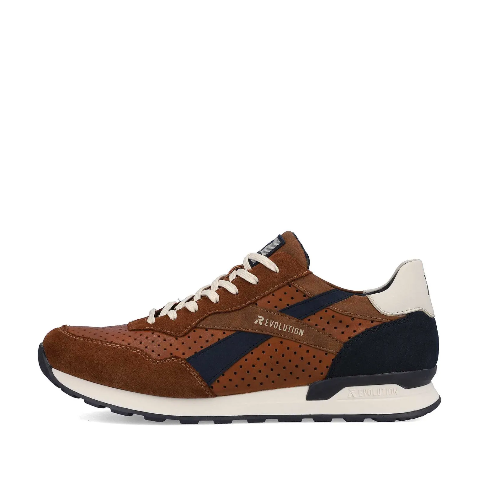 Best Men'S Sneaker Low Nut-Brown Ocean-Blue Men'S Sneakers