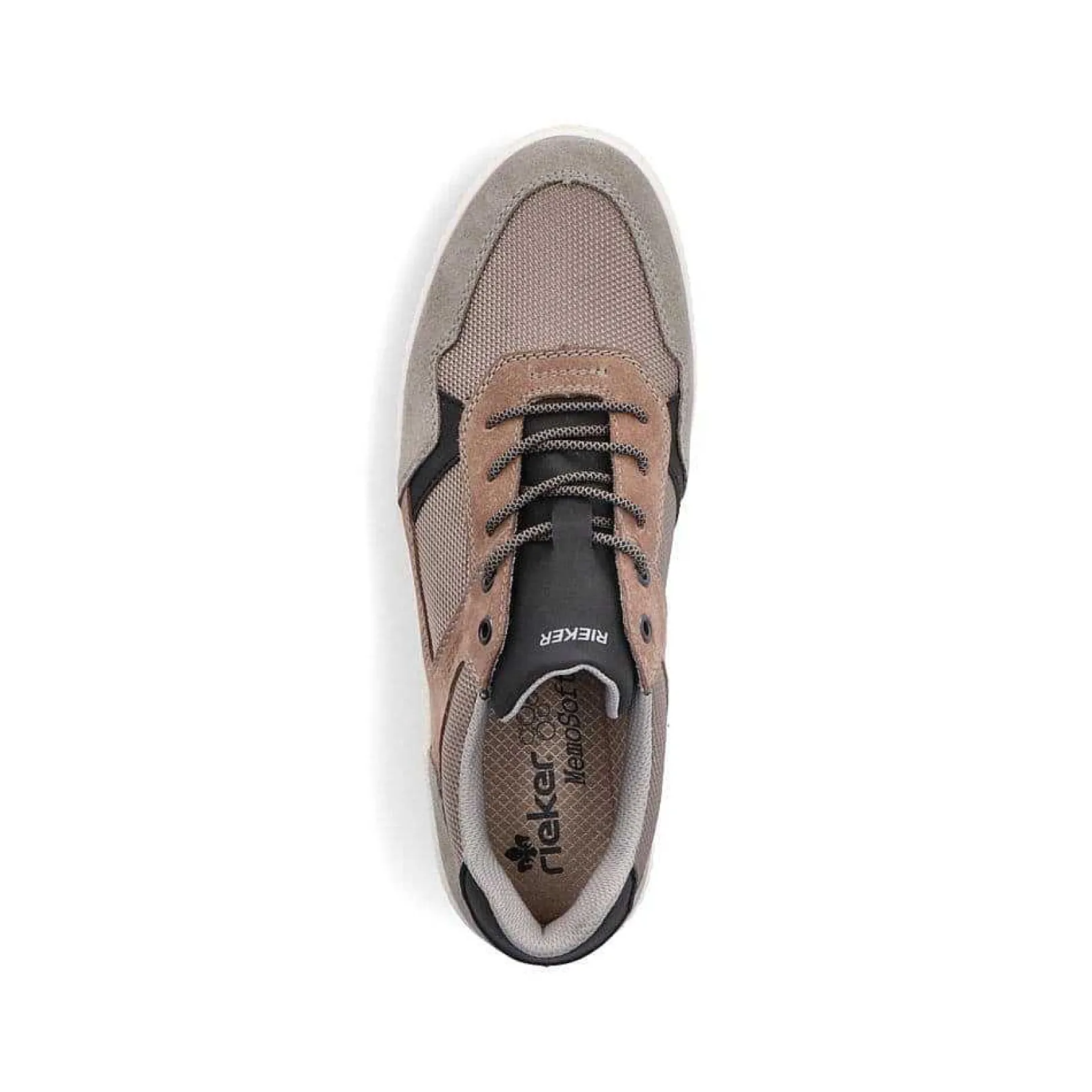 Discount Men'S Sneaker Low Platinum Gray-Nut Brown Men'S Business Shoes