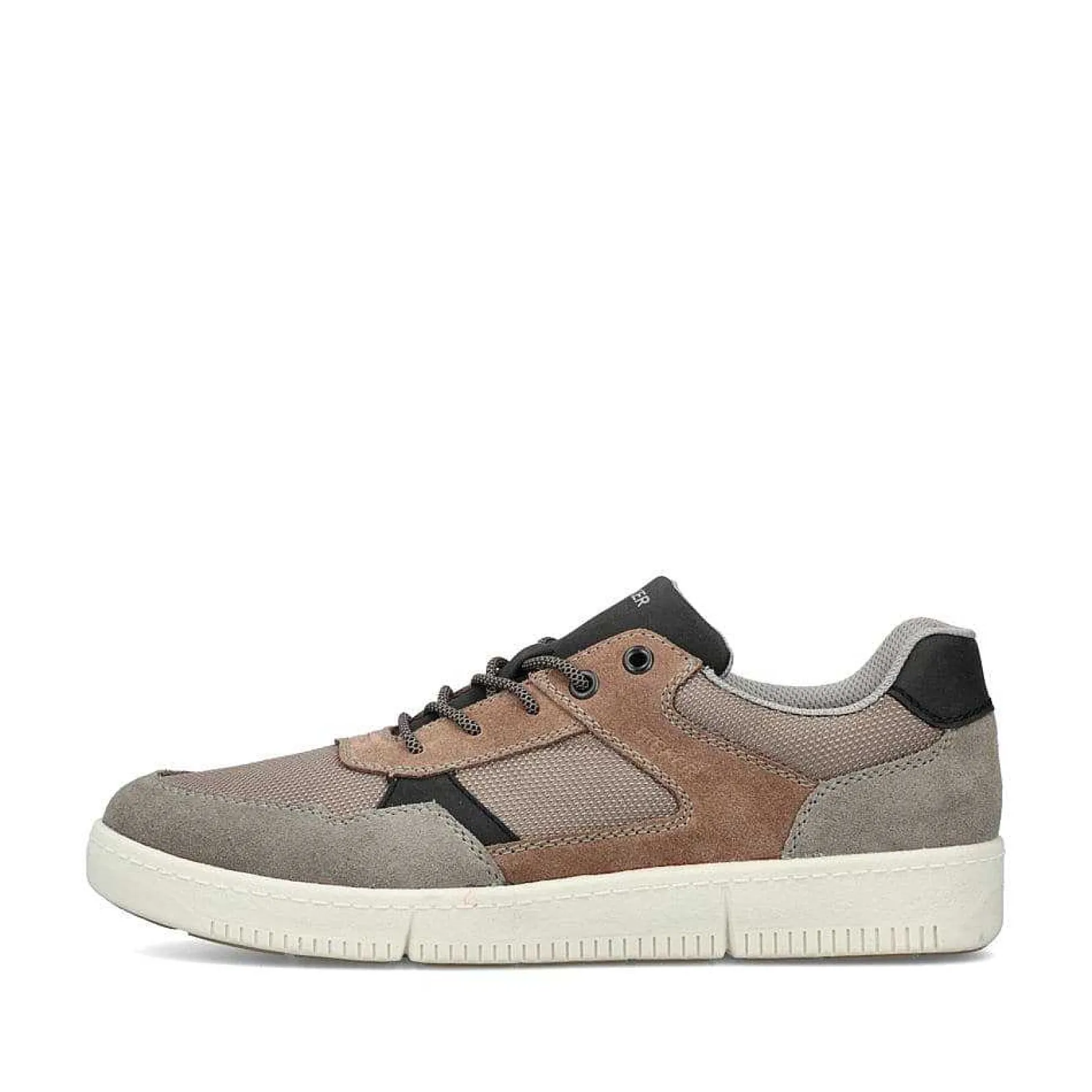 Discount Men'S Sneaker Low Platinum Gray-Nut Brown Men'S Business Shoes