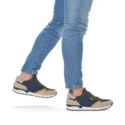 Online Men'S Sneaker Low Royal Blue Clay Beige Men'S Sneakers