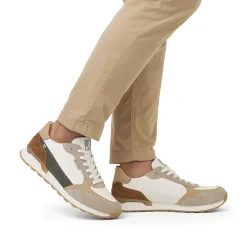 Men'S Sneaker Low Sand-Beige Swan-White Men'S Sneakers