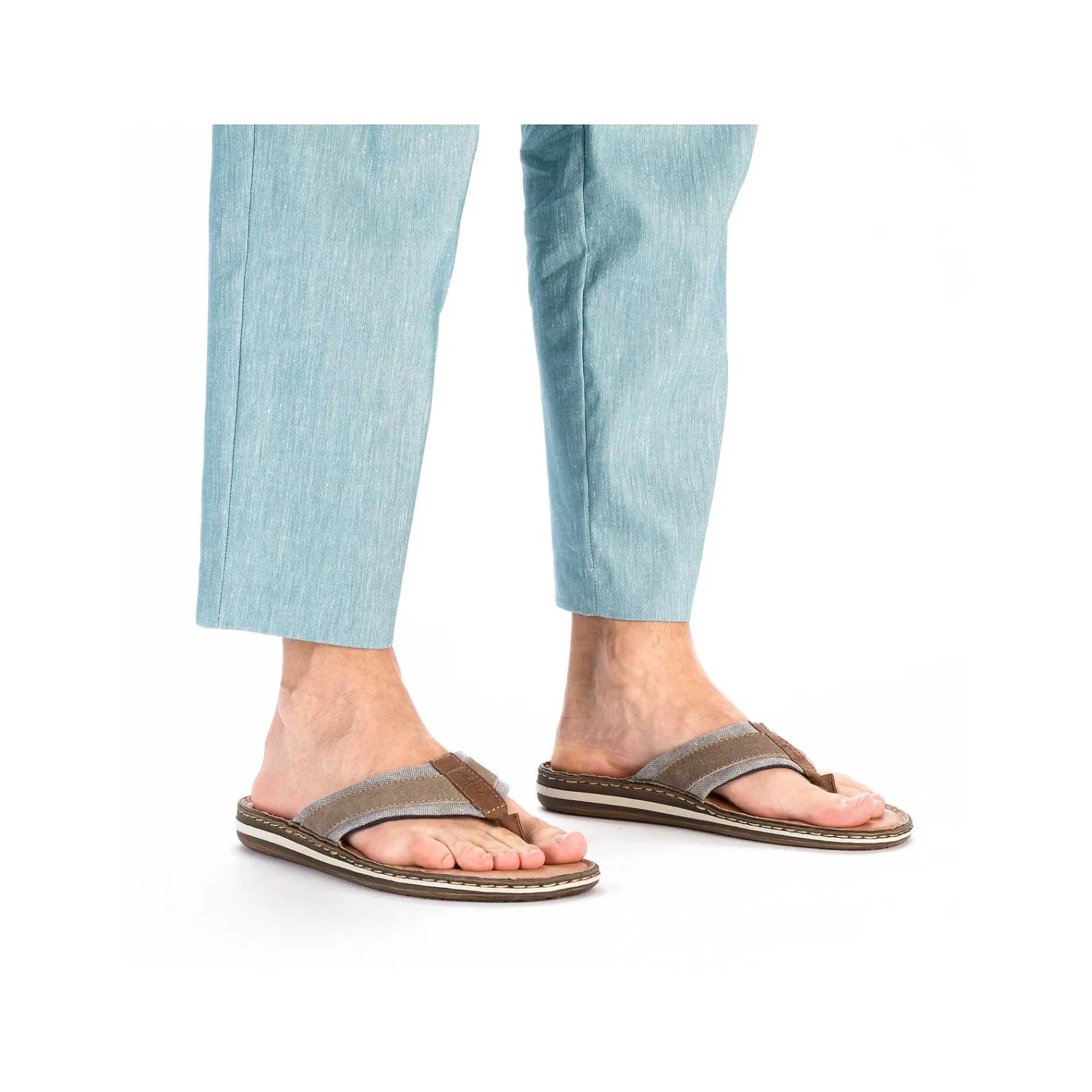 Discount Men'S Toe Separator Light Brown Men'S Summer Shoes